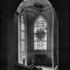 View from the top of one of the staircases looking towards the entrance and the south window