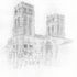 Early drawing by Sir Giles Gilbert Scott showing two great towers
