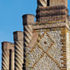 Example of decorative use of local materials on the chimney stacks