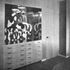 Wall clad in copper-faced plywood