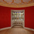 The round room showing ceiling & stained glass 