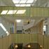 The main staircase is naturally lit