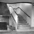 The stiarcase leading up to the library