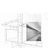 Detail of wall in assembly hall with ventilation duct and lighting trough