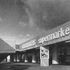 Supermarket showing canopy overhead