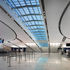 The landside departures area with rooflight view