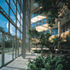 Conservatory spaces around the building provide a windbreak to the opening windows in the office walls, and an additonal solar collecting and security zone to the building