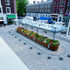 A market canopy is the focus of a new square