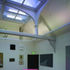 The roof structure in the top floor gallery