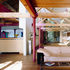 Interior view, timber trusses and cast-iron columns are exposed