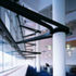 The long horizontal reading room window offers views of Morecambe Bay and the mountains beyond