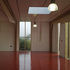 Interior view, red floor absorbs solar radiation