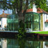 Glass extension beside the Grand Union Canal