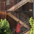 Timber fins screening glazed stairwell