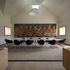 The seminar room is in a converted farm building from which the hay loft has been removed