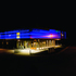 Colourchanging facade from northwest
