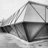 Glazed spaceframe roof corner detail