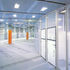 Internal view of office space with glazed partitions