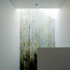 Toplit stairwell with artwork