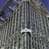 The elaborate exposed steel atrium structure