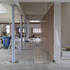 Main studio, mural wall construction