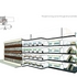 Perspective section through atrium and laboratory area