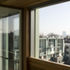 Recessed balcony overlooking courtyard area