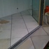 Concrete tiles waiting for glass to in