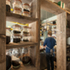Open walls of shelving