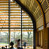 Study centre and fixed timber louvres