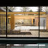 Internal swimming pool and external courtyard in winter