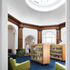The refurbishment uncovered timber mouldings around the octagon