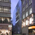 Facade viewed from Oxford Street at night