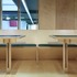 Joinery detail of the workstation table and bench seating  