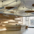 The reception desk at the apex of the three wings.