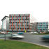 The buildings highest wing faces the busy roundabout at the intersection if Upper Hanover Street and Broad Lane.
