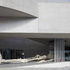 A giant skeleton lies under the entrance parvis 
