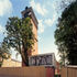 Pavilion and tower in context