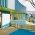 Picket fence dividing play areas