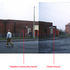 Annotated elevation of the centre in context