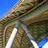 The roof structure is similar to that of the Mercat de Santa Caterina in Barcelona, Spain