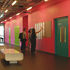 The brightly painted interiors give the building a sense of charisma