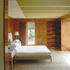 Only in the master bedroom are beams exposed in the new work