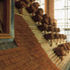 The roof was clad in locally made clay tiles, and the chimney stacks rebuilt