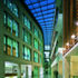 The glazed galleria which flanks the main block,