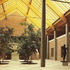 The courtyard, surrounded on three sides by reconstructed rooms from Burrell