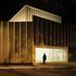 The large window provides views into teh art gallery from the public realm