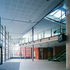 The public entrance is at podium level