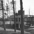 View of the north elevation, which is broken into a bridge