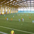 A view of the interior football hall in action